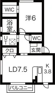 水沢ステーションアベニューII D棟【2階】の間取り