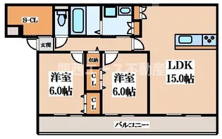 セントポラリス瓢箪山【2階】の間取り