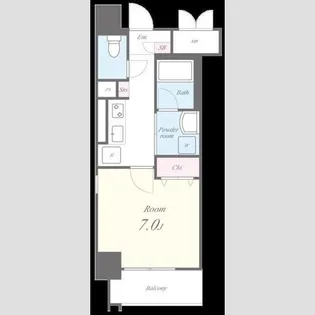 グランツェ名駅太閤通【6階】の間取り