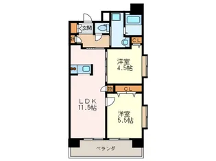 アースコート桜通り【9階】の間取り