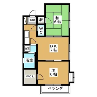 東京都立川市高松町1【アパート】の間取り