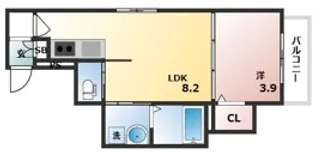 アーバンヴィラ平野【1階】の間取り