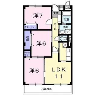 愛知県名古屋市守山区鼓が丘2【マンション】の間取り