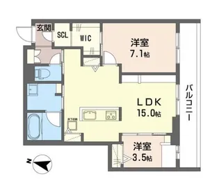 The 豊四季【1階】の間取り
