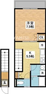 PARADISE SAKAMOTO【2階】の間取り