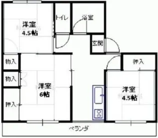 堀川マンションA【5階】の間取り