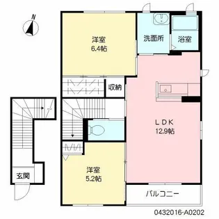 Nグランドール 壱番館【2階】の間取り