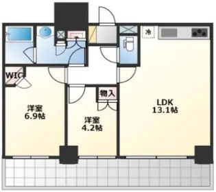 リビオ五反田プラグマ.Gタワー【11階】の間取り