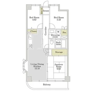 アーバンパーク三ツ池公園E【3階】の間取り