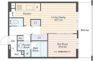 ART RESIDENCE IN KASHIWA-no-HA【7階】の間取り