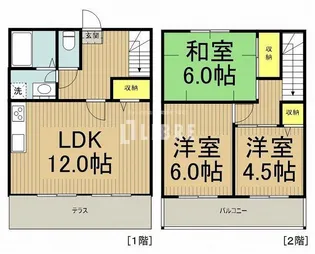 東京都日野市平山2【一戸建】の間取り
