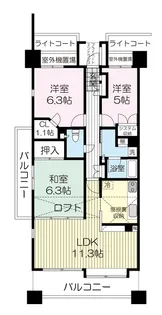 パークシティ泉中央ウエストコート 908【9階】の間取り