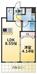 プレジオ城北【14階】の間取り
