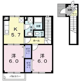 エクセトール K【2階】の間取り