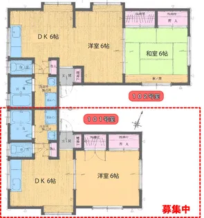 ソシアル南仙北【1階】の間取り