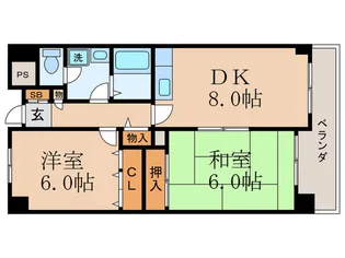 サンサーラ21【4階】の間取り