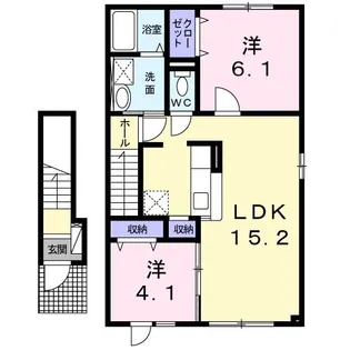 フローラ【2階】の間取り
