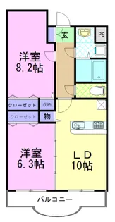 Y&Mシャルム簗瀬【2階】の間取り