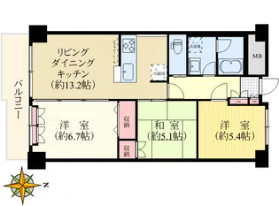 フジタ関口マンション【8階】の間取り