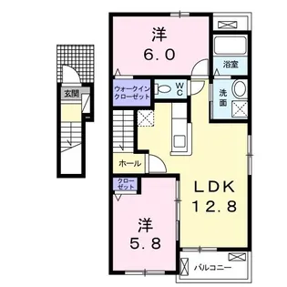 ポートレーゼ II【2階】の間取り