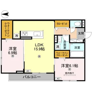 Daiya Soie(ダイヤ ソワ)【2階】の間取り