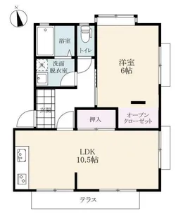 アリーズ牛津ヶ丘A【1階】の間取り