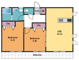 Sun Valley【2階】の間取り