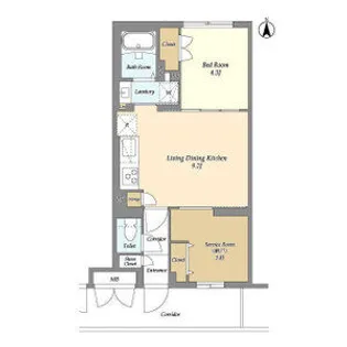 ラクラス中野南台【2階】の間取り
