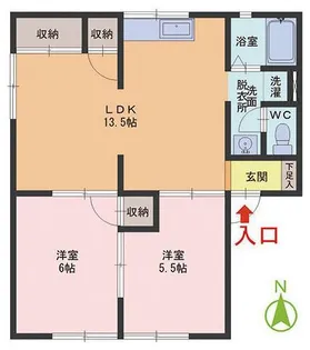 セジュールオオハシ【1階】の間取り