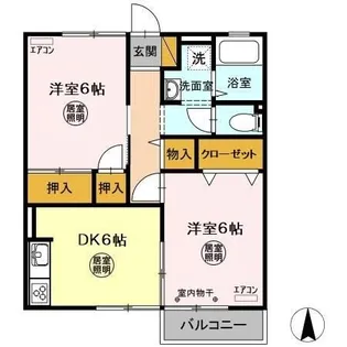 ルミエール B【1階】の間取り