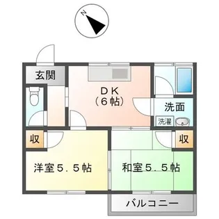 戸村ハイツ【2階】の間取り