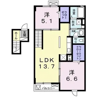 ノーブルパレス【4階】の間取り