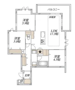 Gracefeel Ayase【2階】の間取り