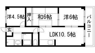 メゾンブランシェ【1階】の間取り