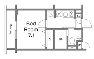エヌフラット中目黒【2階】の間取り