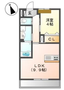 ブラッサムコート【1階】の間取り