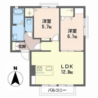 アニマート D棟【1階】の間取り