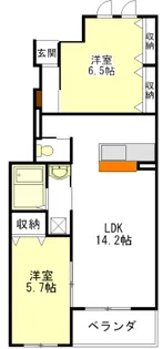 ラピュタ伍番館【1階】の間取り