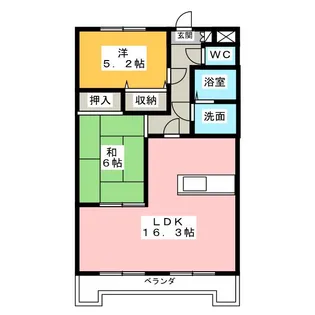 フローレンス新宮【3階】の間取り