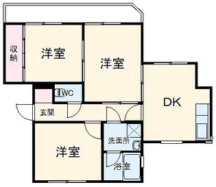 ニューあけぼのハイツ【3階】の間取り