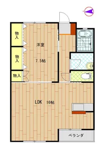 高元コーポ1【2階】の間取り