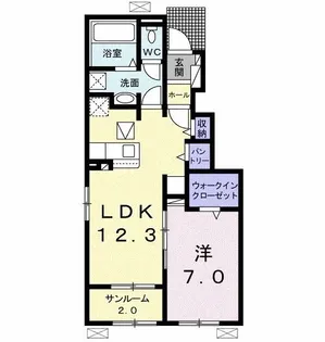 アルバソーレ II【1階】の間取り