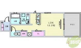 シャルムイースト【1階】の間取り