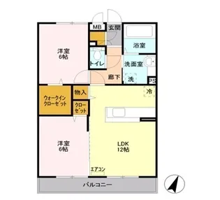 ポッソヴィラージュ【2階】の間取り