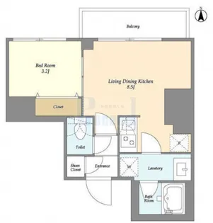 クラリティア西日暮里【8階】の間取り