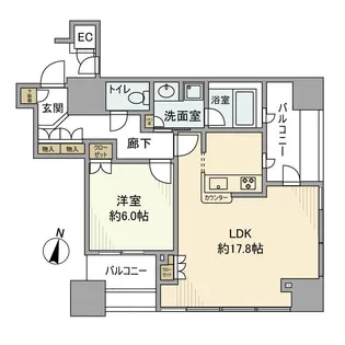 D’グラフォート清澄白河【5階】の間取り