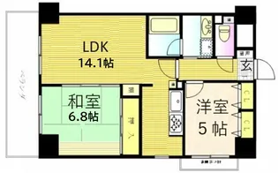 ライオンズプラザ神戸【9階】の間取り