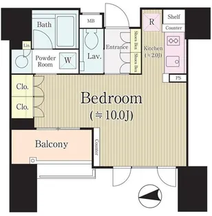 パークリュクス恵比寿【6階】の間取り