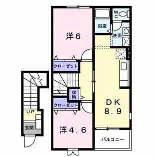 ジェルメII【2階】の間取り