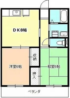 メゾン・ド・ホークス【1階】の間取り